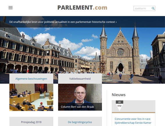 Homepage van Parlement.com